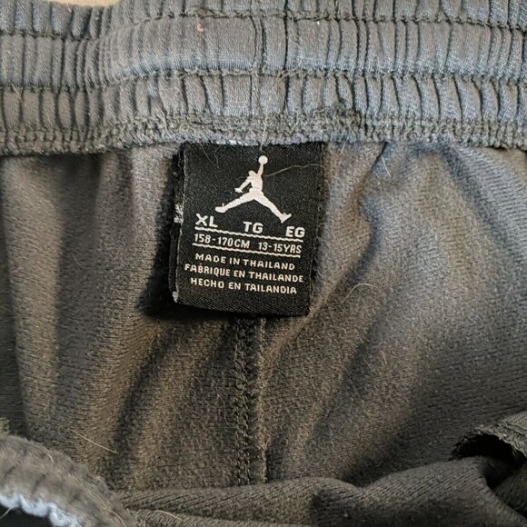 Jordan Grey Pants Sweat Track Side Stripe Boys XL 13-15y Joggers Elastic Ankle - Picture 8 of 11